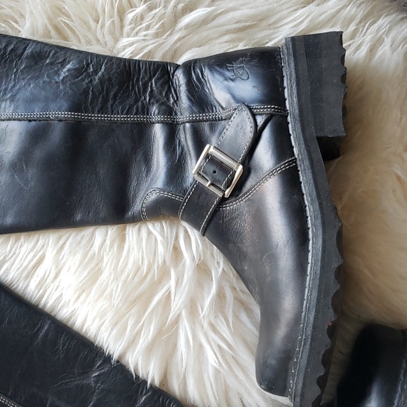 Fluevog Bond GirlTall Boots with Buckles Discontinued Size 5.5 - Picture 3 of 11